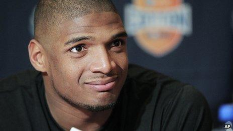 Michael Sam in Irving, Texas, on 1 January 2014