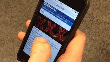 smartphone with xxx on screen