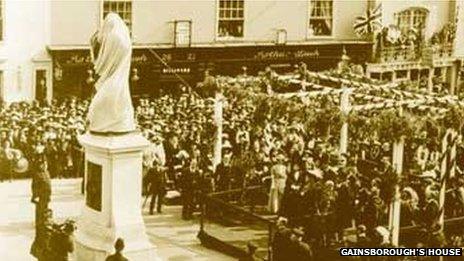 Gainsborough statue unveiling, 1913