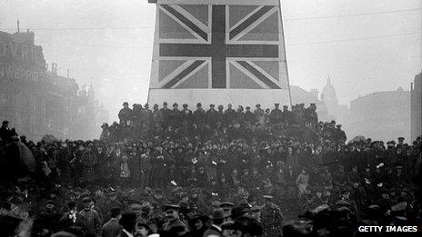 A rally in Trafalgar Square