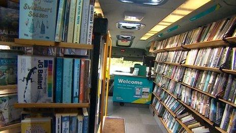 Mobile library service in Devon