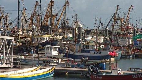 Fishing boats at Newlyn