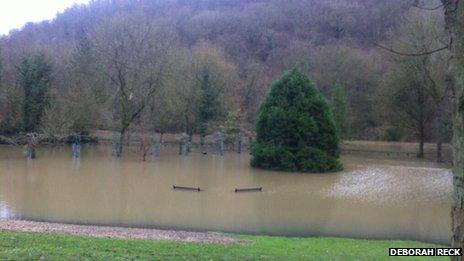 Flooding at Dale End Park in Ironbridge