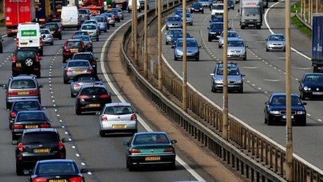 Traffic on M1 motorway