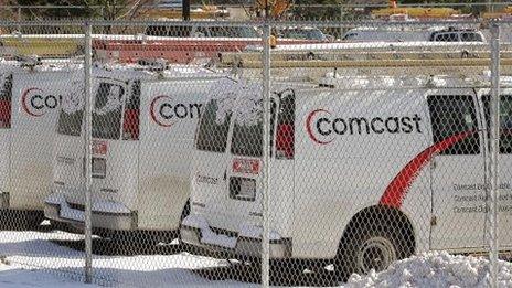 Comcast vans