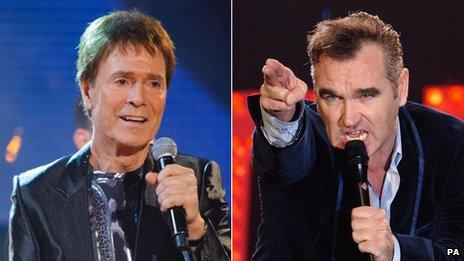 Sir Cliff Richard and Morrissey