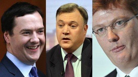 George Osborne, Ed Balls and Danny Alexander