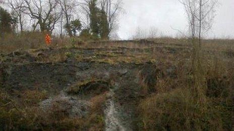 Landslip near Harbury Tunnel