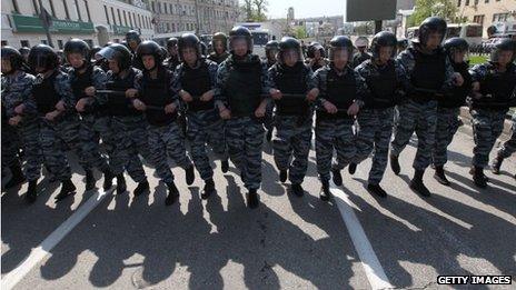 Riot police in Russia