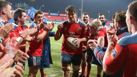 Donnacha O'Callaghan became Munster's most-capped player