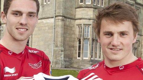 George North and Jonathan Davies