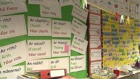 Irish school classroom