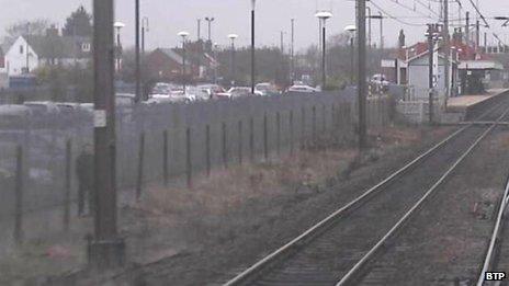 CCTV image of a man near to Newark Northgate Station