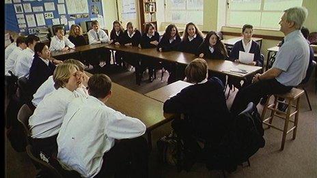 pupils in a classroom