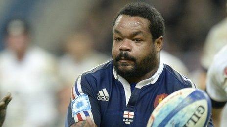 France's Mathieu Bastareaud in action against England