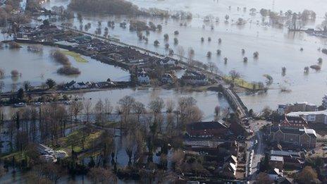 Chertsey flood waters