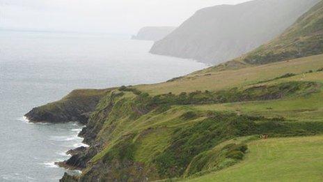 Ceredigion coast path near Llangrannog