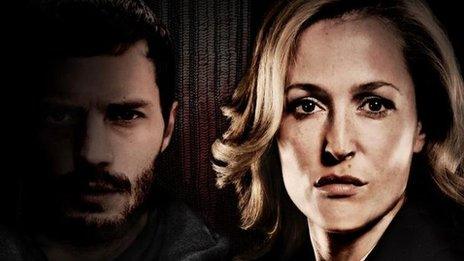 Jamie Dornan and Gillian Anderson in The Fall