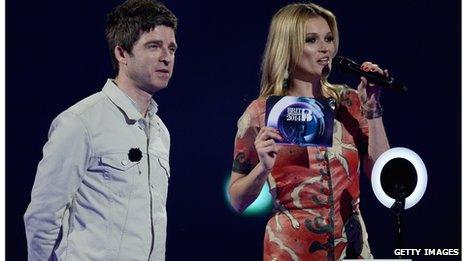 Noel Gallagher and Kate Moss