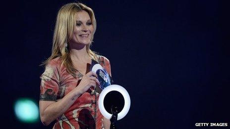 Kate Moss reads David Bowie's acceptance speech