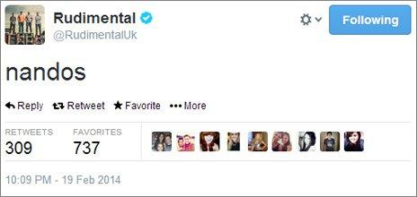 Rudimental's tweet