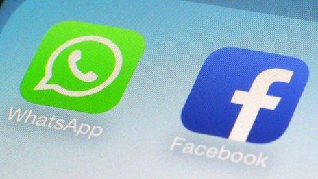 WhatsApp and Facebook icons