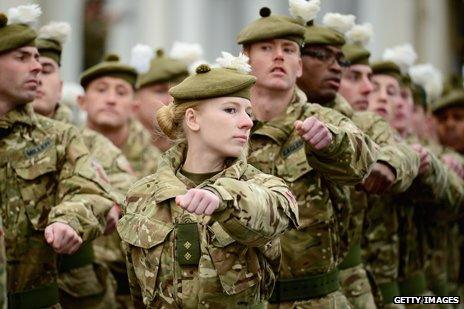 Royal Highland Fusiliers march through Ayr, November 2013