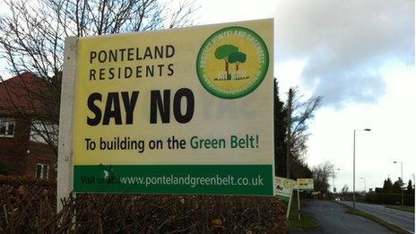 Green belt protest in Ponteland