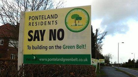 Green belt protest in Ponteland