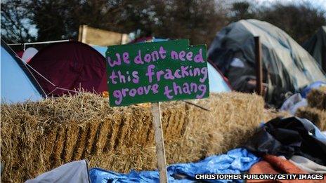 Anti-fracking camp at Barton Moss