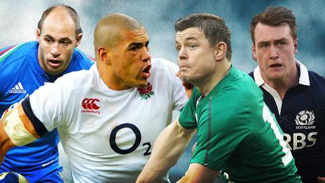 Sergio Parisse, Luther Burrell, Brian O'Driscoll, Stuart Hogg