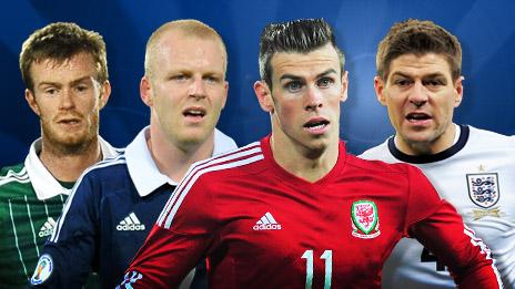 Chris Brunt, Steven Naismith, Gareth Bale, Steven Gerrard