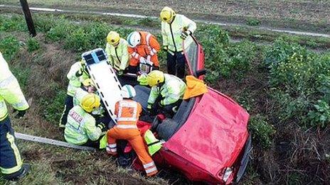 Magpas Helimedix working alongside the emergency services