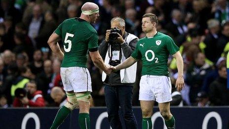 Paul O'Connell and Brian O'Driscoll