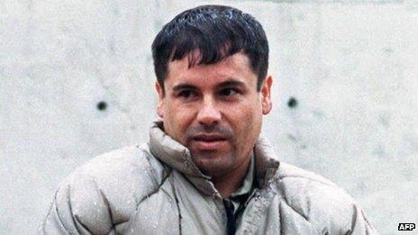 Joaquin Guzman in La Palma prison in Juarez, Mexico (July 1993)