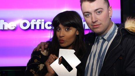 Jameela Jamil and Sam Smith