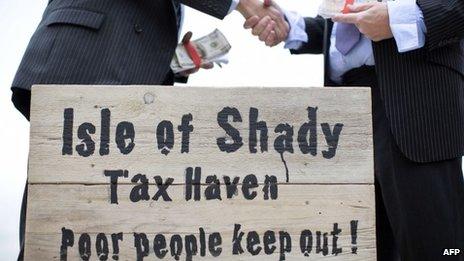 Protesters against tax evasion