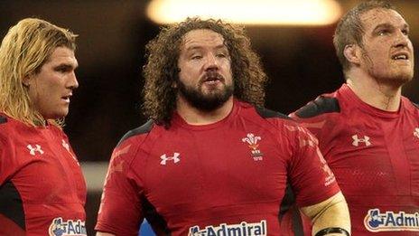 Richard Hibbard, Adam Jones and Gethin Jenkins
