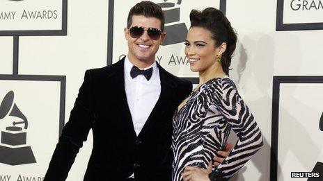 Robin Thicke and Paula Patton