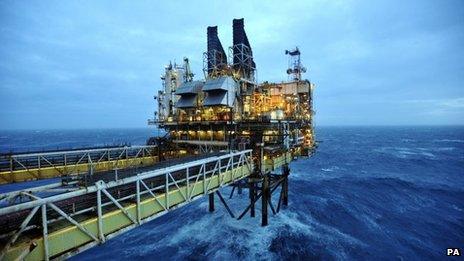 Oil platform in the North Sea