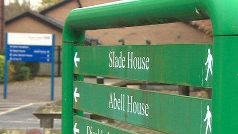 Slade House sign