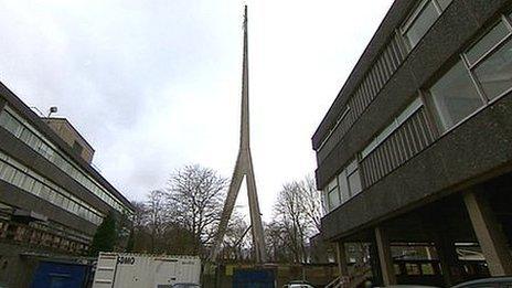 Durham Police telecommunications mast