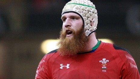 Jake Ball in action for Wales against France