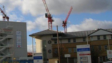 Construction site at Broomfield Hospital, Chelmsford