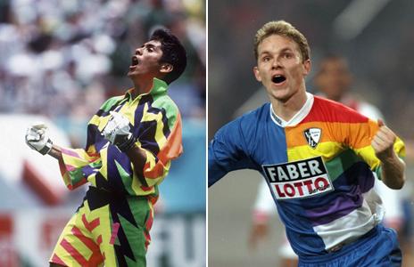 Jorge Campos; VfL Bochum player Tomasz Waldoch