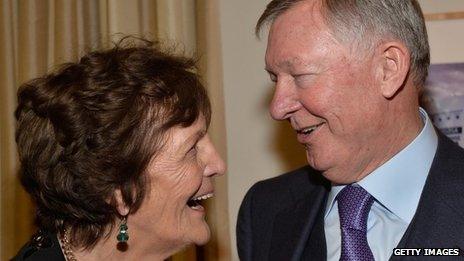 Philomena Lee and Sir Alex Ferguson