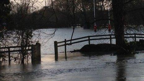 Flooding at Magdalen College School Playing Fields