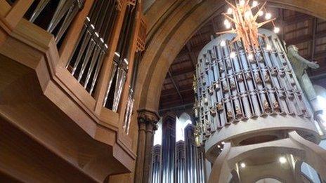 Organ at Llandaff Cathedral