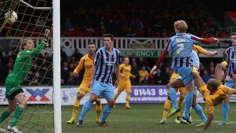 Chris Zebroski equalises for Newport