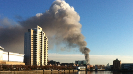 Fire at Salford recycling plant